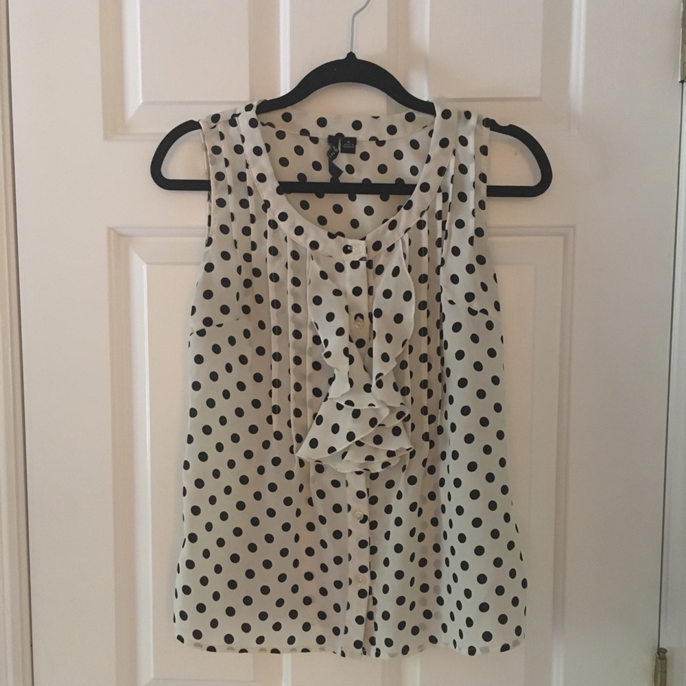 Milano Polka Dot Ruffle Blouse
